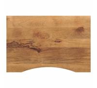vidaXL Tablero de Escritorio con Curva Madera Mango Rugosa 90x50x2,5cm