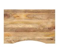 vidaXL Tablero de Escritorio con Curva Madera Mango Rugosa 90x60x2,5cm