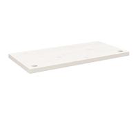 vidaXL Tablero de Escritorio Madera Maciza de Pino Blanco 80x40x2,5 cm, Superficie de Escritorio de Madera, Tablero de Mesa, Tablero de Escritorio de Oficina
