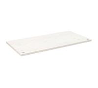 vidaXL Tablero de Escritorio Madera Maciza Pino Blanco 100x50x2,5 cm