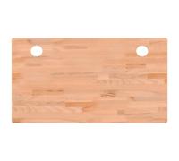 vidaXL Tablero de Escritorio, Superficie de Mesa, Tablero de Mesa de Comedor Trabajo, Tablero para Oficina, Madera Maciza de Haya 110X60X2,5 cm