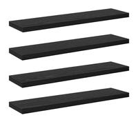 vidaXL Tablero de Estantería 3 Niveles 4 uds. 40 x 10 x 1,5 cm Negro | Te da un montón de espacio para tus cosas, Simplicidad y funcionalidad en un solo lugar,