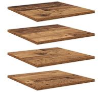 vidaXL Tablero de Estantería 4 pcs Marrón 40 x 40 x 1,5 cm, Tabla de estantería Resistente, diseño Rectangular, solución Moderna para Sala, Estudio y Almacenamiento