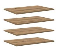 vidaXL Tablero de Estantería 4 pcs Marrón 60 x 40 x 1,5 cm, Tabla de estantería Resistente, diseño Rectangular, solución Moderna para Sala, Estudio y Almacenamiento