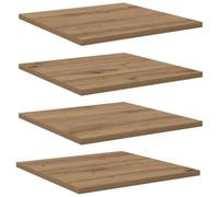 vidaXL Tablero de Estantería 4 pcs Marrón 40 x 40 x 1,5 cm, Tabla de estantería Resistente, diseño Rectangular, solución Moderna para Sala, Estudio y Almacenamiento