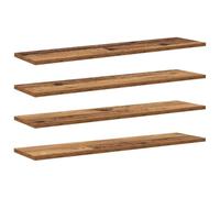 vidaXL Tablero de Estantería 4 pcs Marrón 80 x 20 x 1,5 cm, Estantería Moderna, Tablero Rectangular para tu Sala, Estante Funcional con líneas limpias y Estilo Sofisticado