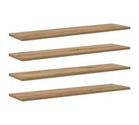 vidaXL Tablero de Estantería 4 pcs Marrón 80 x 20 x 1,5 cm, Tabla de estantería Resistente, diseño Rectangular, solución Moderna para Sala, Estudio y Almacenamiento