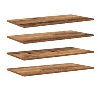 vidaXL Tablero de Estantería 4 pcs Marrón 80 x 40 x 1,5 cm, Estantería Moderna, Tablero Rectangular para tu Sala, Estante Funcional con líneas limpias y Estilo Sofisticado