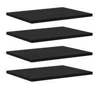 vidaXL Tablero de Estantería 3 Niveles 4 uds. 40 x 30 x 1,5 cm Negro