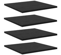 vidaXL Tablero de Estantería 4 pcs Negro 40 x 40 x 1,5 cm, Tabla de estantería Resistente, diseño Rectangular, solución Moderna para Sala, Estudio y Almacenamiento