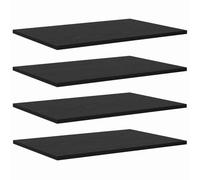 vidaXL Tablero de Estantería 4 pcs Negro 60 x 40 x 1,5 cm, Estantería Moderna, Tablero Rectangular para tu Sala, Estante Funcional con líneas limpias y Estilo Sofisticado