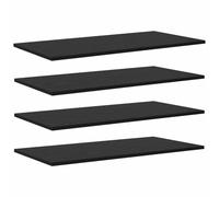 vidaXL Tablero de Estantería 4 pcs Negro 80 x 40 x 1,5 cm, Estantería Moderna, Tablero Rectangular para tu Sala, Estante Funcional con líneas limpias y Estilo Sofisticado