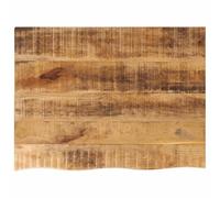 vidaXL Tablero de Mesa Borde Natural Madera Maciza Mango 70x60x2,5 cm, Superficie de Mesa, Tablero de Mesa de Madera, Tablero de reemplazo