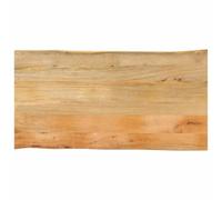 vidaXL Tablero de Mesa Borde Natural Madera Maciza Mango 100x60x2,5 cm, Superficie de Mesa