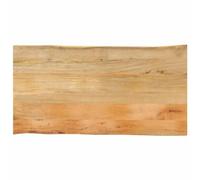 vidaXL Tablero de Mesa Borde Natural Madera Maciza Mango 100x60x2,5 cm, Superficie de Mesa