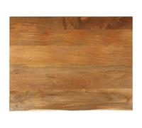 vidaXL Tablero de Mesa Borde Natural Madera Maciza Mango 100x80x2,5 cm
