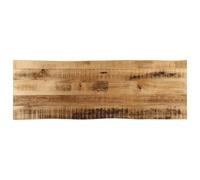 vidaXL Tablero de Mesa Borde Natural Madera Maciza Mango 110x40x3,8 cm, Superficie de Mesa, Tablero de Mesa de Madera, Tablero de reemplazo