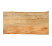 vidaXL Tablero de Mesa Borde Natural Madera Maciza Mango 110x60x2,5 cm, Superficie de Mesa, Tablero de Mesa de Madera, Tablero de reemplazo