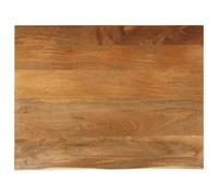 vidaXL Tablero de Mesa Borde Natural Madera Maciza Mango 110x80x2,5 cm
