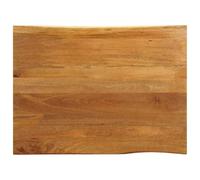 vidaXL Tablero de Mesa Borde Natural Madera Maciza Mango 110x80x2,5 cm