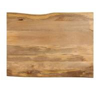 vidaXL Tablero de Mesa Borde Natural Madera Maciza Mango 110x80x2,5 cm, Superficie de Reemplazo
