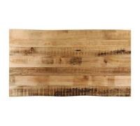 vidaXL Tablero de Mesa Borde Natural Madera Maciza Mango 120x60x2,5 cm, Superficie de Mesa, Tablero de Mesa de Madera, Tablero de reemplazo