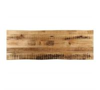 vidaXL Tablero de Mesa Borde Natural Madera Maciza Mango 140x40x2,5 cm, Superficie de Mesa, Tablero de Mesa de Madera, Tablero de reemplazo