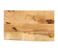 vidaXL Tablero de Mesa Borde Natural Madera Maciza Mango 50x20x2,5 cm, Superficie de Mesa, Tablero de Mesa de Madera, Tablero de reemplazo