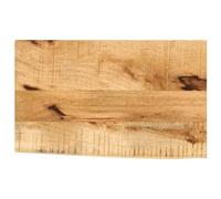 vidaXL Tablero de Mesa Borde Natural Madera Maciza Mango 60x20x3,8 cm, Superficie de Mesa, Tablero de Mesa de Madera, Tablero de reemplazo