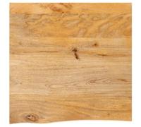 vidaXL Tablero de Mesa Borde Natural Madera Maciza Mango 60x60x2,5 cm, Superficie de Mesa, Tablero de Mesa de Madera, Tablero de reemplazo