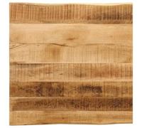 vidaXL Tablero de Mesa Borde Natural Madera Maciza Mango 60x60x3,8 cm, Superficie de Mesa, Tablero de Mesa de Madera, Tablero de reemplazo