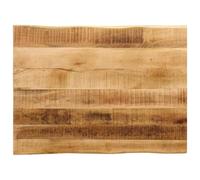 vidaXL Tablero de mesa de madera maciza de mango, borde natural 70x60x2,5 cm