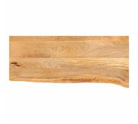 vidaXL Tablero de Mesa Borde Natural Madera Maciza Mango 80x20x2,5 cm