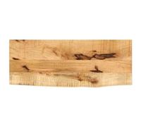 vidaXL Tablero de Mesa Borde Natural Madera Maciza Mango 80x30x2,5 cm, Superficie de Mesa, Tablero de Mesa de Madera, Tablero de reemplazo