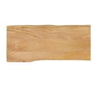 vidaXL Tablero de Mesa Borde Natural Madera Maciza Mango 80x40x2,5 cm, Superficie de Mesa, Tablero de Mesa de Madera, Tablero de reemplazo