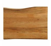 vidaXL Tablero de Mesa Borde Natural Madera Maciza Mango 80x60x2,5 cm