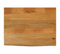 vidaXL Tablero de Mesa Borde Natural Madera Maciza Mango 80x60x2,5 cm