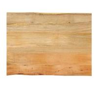 vidaXL Tablero de Mesa Borde Natural Madera Maciza Mango 80x60x2,5 cm, Superficie de Mesa, Tablero de Mesa de Madera, Tablero de reemplazo