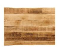 vidaXL Tablero de Mesa Borde Natural Madera Maciza Mango 80x60x3,8 cm, Superficie de Mesa, Tablero de Mesa de Madera, Tablero de reemplazo