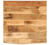 vidaXL Tablero de Mesa Borde Natural Madera Maciza Mango 80x80x3,8 cm, Superficie de Mesa, Tablero de Mesa de Madera, Tablero de reemplazo