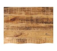 vidaXL Tablero de Mesa Borde Natural Madera Maciza Mango 90x60x2,5 cm, Superficie de Mesa, Tablero de Mesa de Madera, Tablero de reemplazo
