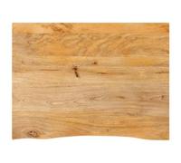 vidaXL Tablero de Mesa Borde Natural Madera Maciza Mango 90x60x2,5 cm, Superficie de Mesa, Tablero de Mesa de Madera, Tablero de reemplazo