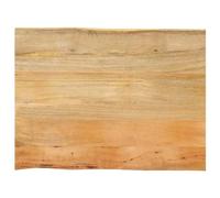 vidaXL Tablero de Mesa Borde Natural Madera Maciza Mango 90x60x3,8 cm, Superficie de Mesa, Tablero de Mesa de Madera, Tablero de reemplazo