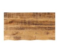 vidaXL Tablero de Mesa con Borde Natural de Madera Maciza de Mango 100x60x2,5 cm - Superficie de Reemplazo