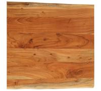 vidaXL Tablero de Mesa Cuadrado Borde Natural Madera Acacia 40x40x3,8 cm, de Repuesto, Madera Maciza