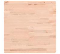 vidaXL Tablero de Mesa Cuadrado, Superficie de Mesa Auxiliar, Tablero de Mesa de Centro, Tablero de Repuesto, Madera Maciza de Haya 50X50X1,5 cm