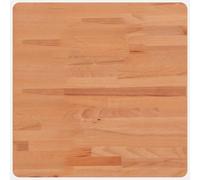 vidaXL Tablero de mesa cuadrado de madera maciza de haya 50x50x2,5 cm