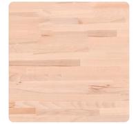 vidaXL Tablero de Mesa Cuadrado, Superficie de Mesa Auxiliar, Tablero de Mesa de Centro, Tablero de Repuesto, Madera Maciza de Haya 50X50X2,5 cm