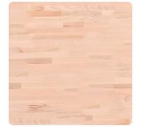 vidaXL Tablero de Mesa Cuadrado, Superficie de Mesa Auxiliar, Tablero de Mesa de Centro, Tablero de Repuesto, Madera Maciza de Haya 60X60X1,5 cm
