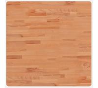 vidaXL Tablero de Mesa Cuadrado de Madera Maciza de Haya 70x70x1,5 cm